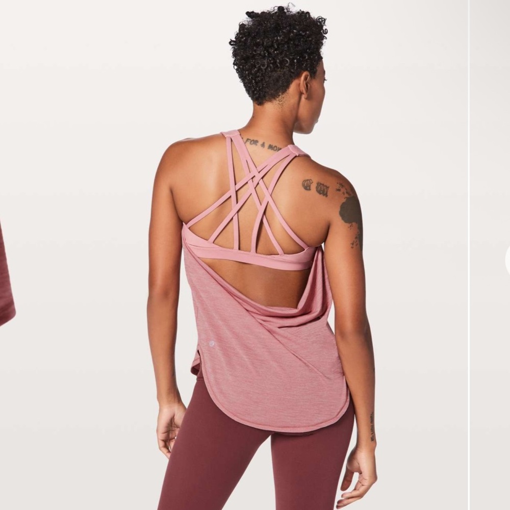 lululemon athletica Dusty Pink Strappy Back Tank